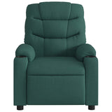 Fauteuil inclinable de massage vert foncé tissu