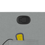 Fauteuil inclinable de massage gris clair tissu