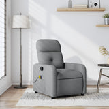 Fauteuil inclinable de massage gris clair tissu