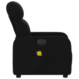 Fauteuil inclinable de massage noir tissu