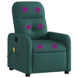 Fauteuil inclinable de massage vert foncé tissu
