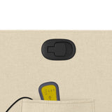 Fauteuil inclinable de massage crème tissu