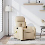 Fauteuil inclinable de massage crème tissu