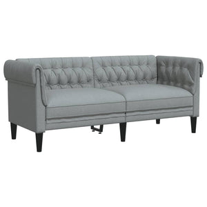 Ensemble de canapés 3 pcs gris clair tissu