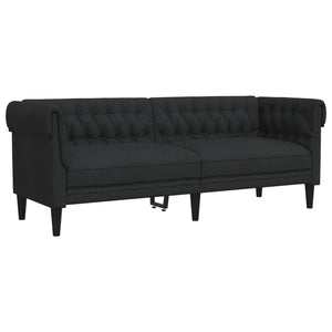 Ensemble de canapés 3 pcs noir tissu