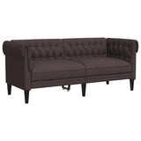 Ensemble de canapés 3 pcs marron foncé tissu