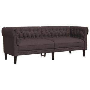 Ensemble de canapés 3 pcs marron foncé tissu