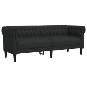 Ensemble de canapés 2 pcs noir tissu