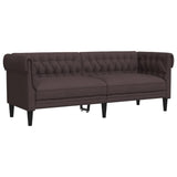 Ensemble de canapés 2 pcs marron foncé tissu
