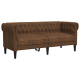 Ensemble de canapés 2 pcs marron tissu
