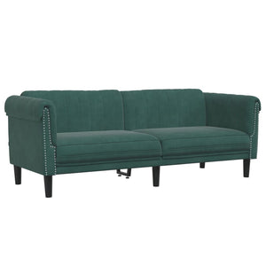 Ensemble de canapés 3 pcs vert foncé velours