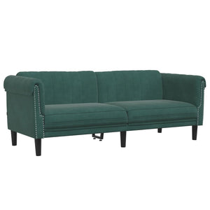 Ensemble de canapés 3 pcs vert foncé velours