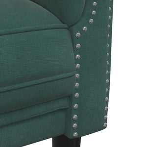 Ensemble de canapés 3 pcs vert foncé velours