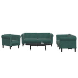 Ensemble de canapés 3 pcs vert foncé velours