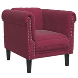 Ensemble de canapés 3 pcs rouge bordeaux velours