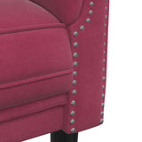 Ensemble de canapés 3 pcs rouge bordeaux velours