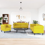 Ensemble de canapés 3 pcs jaune velours