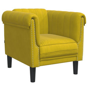 Ensemble de canapés 3 pcs jaune velours