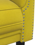Ensemble de canapés 3 pcs jaune velours