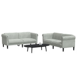 Ensemble de canapés 2 pcs gris clair velours