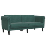Ensemble de canapés 2 pcs vert foncé velours