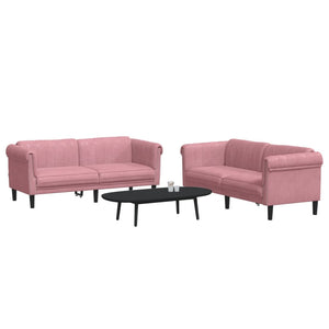 Ensemble de canapés 2 pcs rose velours