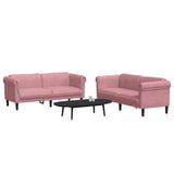 Ensemble de canapés 2 pcs rose velours