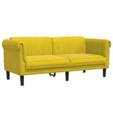 Ensemble de canapés 2 pcs jaune velours