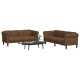 Ensemble de canapés 2 pcs marron velours