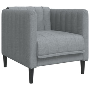Ensemble de canapés 3 pcs gris clair tissu