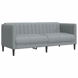 Ensemble de canapés 3 pcs gris clair tissu