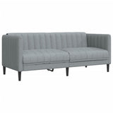 Ensemble de canapés 3 pcs gris clair tissu