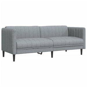 Ensemble de canapés 3 pcs gris clair tissu