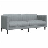 Ensemble de canapés 3 pcs gris clair tissu