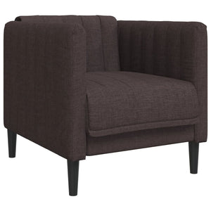 Ensemble de canapés 3 pcs marron foncé tissu