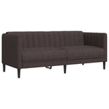 Ensemble de canapés 3 pcs marron foncé tissu