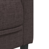 Ensemble de canapés 3 pcs marron foncé tissu