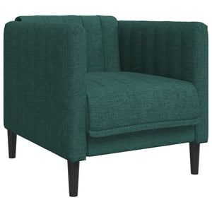Ensemble de canapés 3 pcs vert foncé tissu