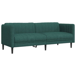 Ensemble de canapés 3 pcs vert foncé tissu