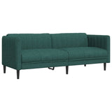 Ensemble de canapés 3 pcs vert foncé tissu