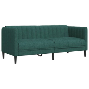 Ensemble de canapés 3 pcs vert foncé tissu