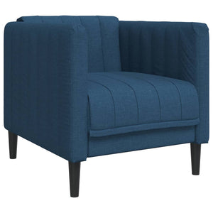 Ensemble de canapés 3 pcs bleu tissu