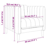 Ensemble de canapés 3 pcs crème tissu