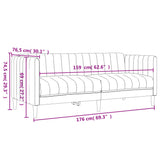 Ensemble de canapés 2 pcs noir tissu