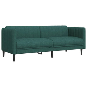 Ensemble de canapés 2 pcs vert foncé tissu