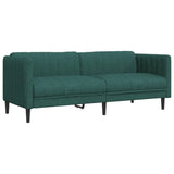 Ensemble de canapés 2 pcs vert foncé tissu