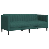 Ensemble de canapés 2 pcs vert foncé tissu
