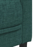 Ensemble de canapés 2 pcs vert foncé tissu