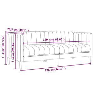 Ensemble de canapés 2 pcs crème tissu