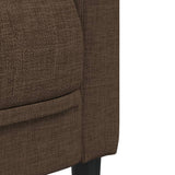 Ensemble de canapés 2 pcs marron tissu